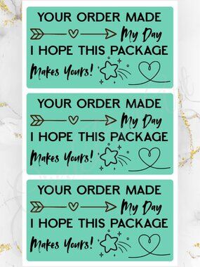 100 Thank you Stickers for Packaging | Small Business Labels